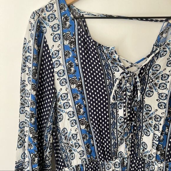 Rococo Sand Bell Sleeve Paisley Maxi Dress XS - Picture 6 of 6